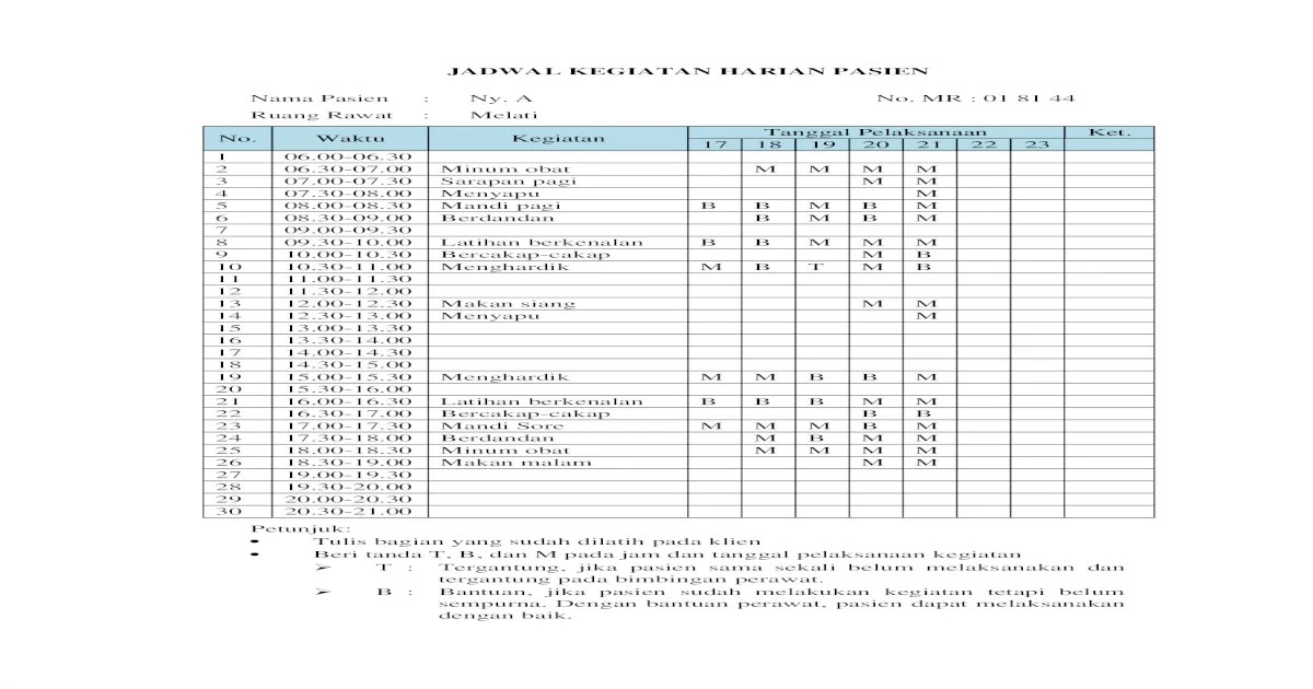 Jadwal kunjungan keluarga pasien terbaru