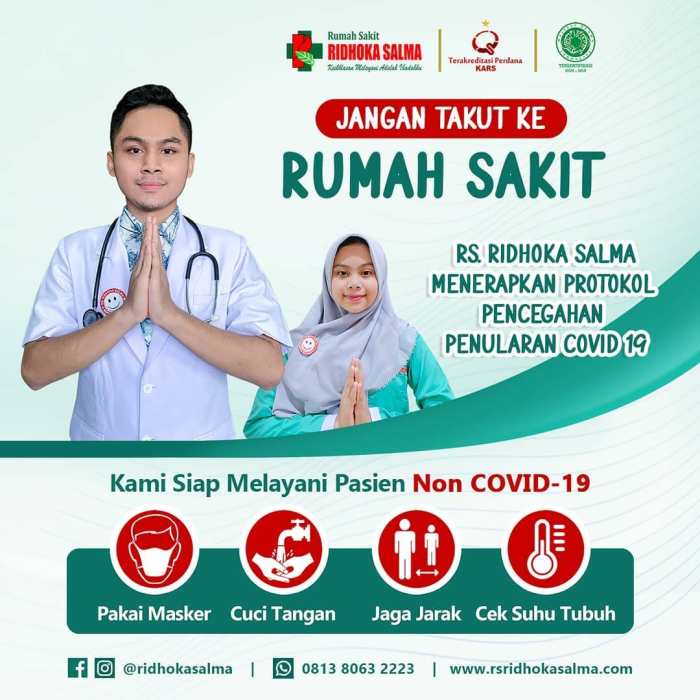 Protokol keamanan pasien rumah sakit protokol himbauan tetap patuhi depok dinas