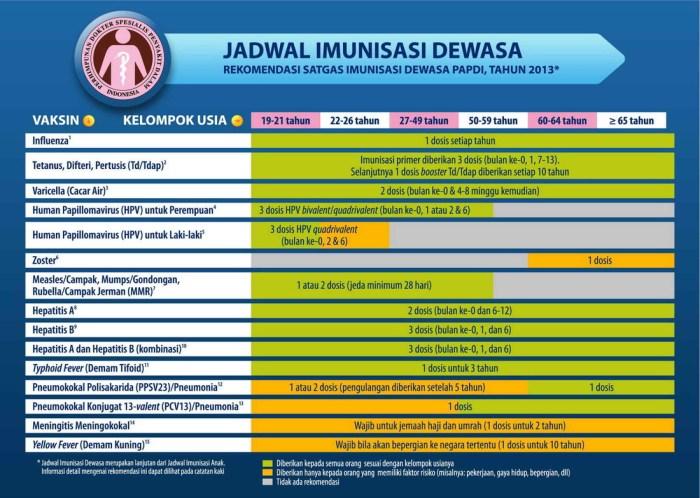 Imunisasi idai jadwal vaksin rekomendasi balita immunization lengkap pengumuman menurut nih bun hepatitis childhood pemberian usia sesuai ikatan dokter berikut Jadwal imunisasi dewasa di puskesmas