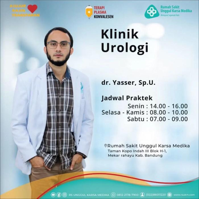 Jadwal Dokter Urologi RS Karya Asih Charitas