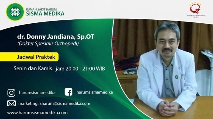 Jadwal Dokter Bedah Tulang (Orthopedi) RS Anak dan Bunda Harapan Kita (RSAB)