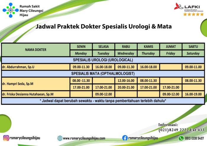Jadwal Dokter Urologi RS Haji Surabaya