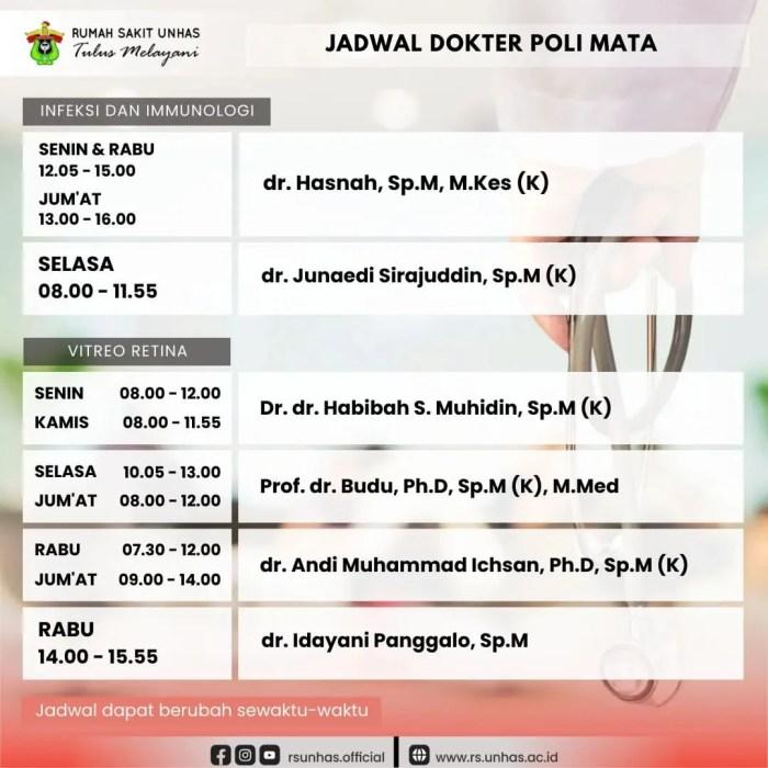 Jadwal Dokter Hemodialisa (Cuci Darah) RS Khusus Mata Masyarakat Sumsel