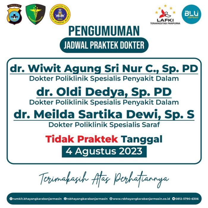 JADWAL PELAYANAN POLIKLINIK SARAF - RS Bhayangkara Denpasar Jadwal Dokter Bedah Saraf RS TNI AD Tk IV Palangkaraya