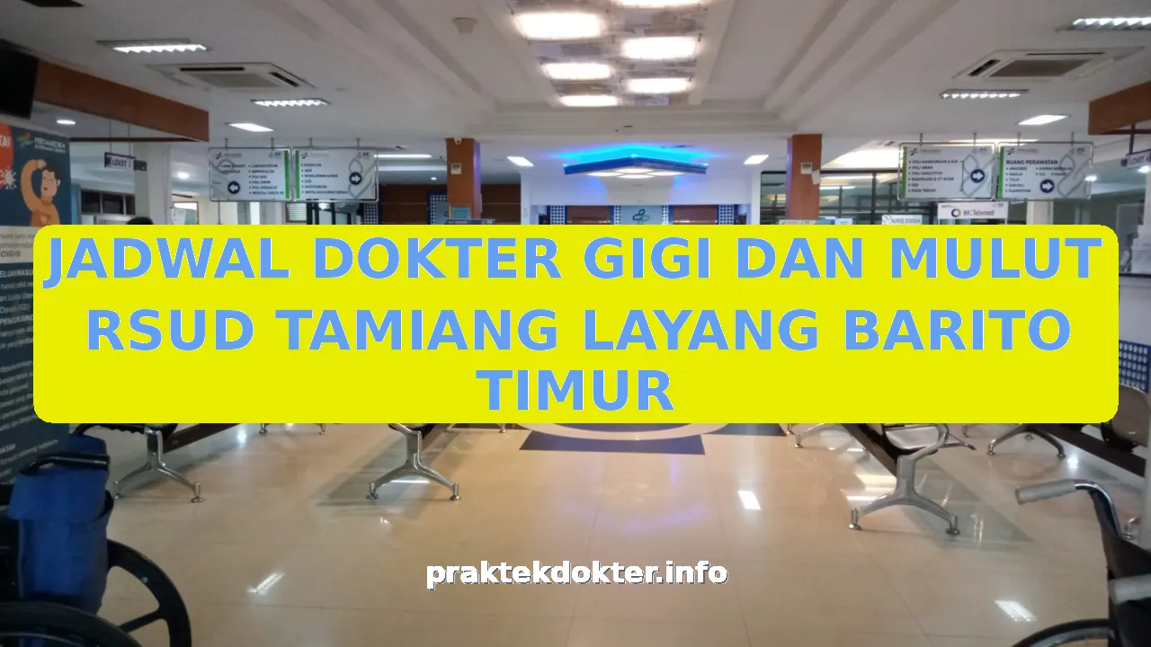 JADWAL DOKTER GIGI DAN MULUT RSUD TAMIANG LAYANG BARITO TIMUR