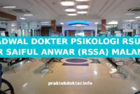 JADWAL DOKTER PSIKOLOGI RSUD DR SAIFUL ANWAR (RSSA) MALANG