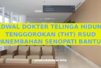 JADWAL DOKTER TELINGA HIDUNG TENGGOROKAN (THT) RSUD PANEMBAHAN SENOPATI BANTUL JADWAL DOKTER TELINGA HIDUNG TENGGOROKAN (THT) RSUD PANEMBAHAN SENOPATI BANTUL