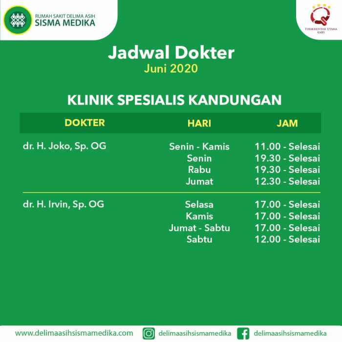 Jadwal Dokter Spesialis – Rumah Sakit Muji Rahayu Jadwal Dokter Gizi Klinik RS Jantung dan Pembuluh Darah Harapan Kita