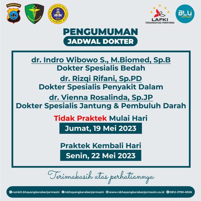 RUMAH SAKIT BHAYANGKARA TK. I PUSDOKKES POLRI Jadwal Dokter Telinga Hidung Tenggorokan (THT) RS Bhayangkara M Hasan