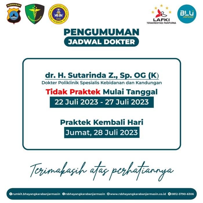 Jadwal Praktek Dokter Spesialis Paru di Rumah Sakit Bhayangkara Tk III ... Jadwal Dokter Bedah Mulut RS TNI AD Tk IV Palangkaraya