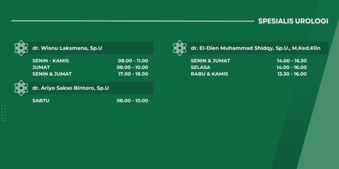 Jadwal Dokter Urologi RS Siloam Dhirga Surya